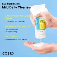 COSRX Low pH Good Morning Gel Cleanser, Daily Mild Face Cleanser for Sensitive Skin with BHA & Tea-Tree Oil, PH Balancing, Korean Skincare (5.07fl.oz/150ml)