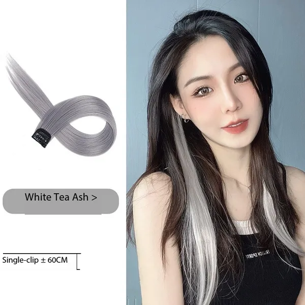 Set Of 2 Hair Extension Colored Strips Highlighting Color Streaks for Women aNd Girls