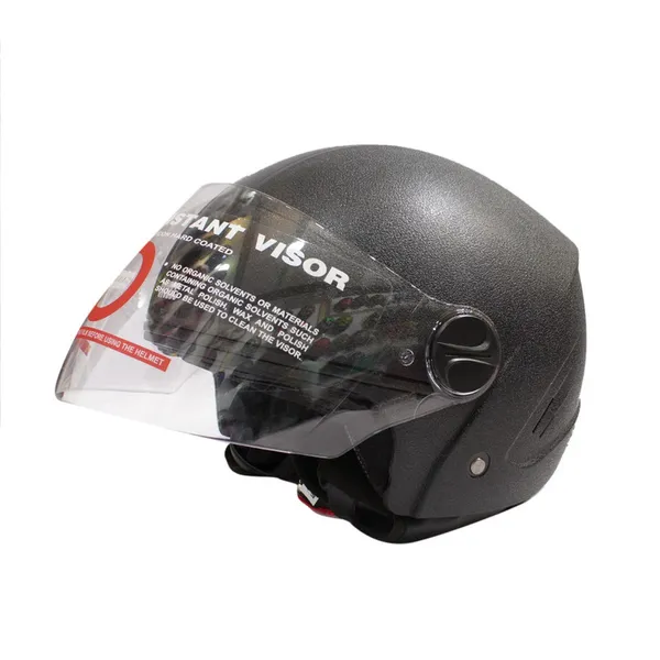 Black Studds Track Half Face Helmet