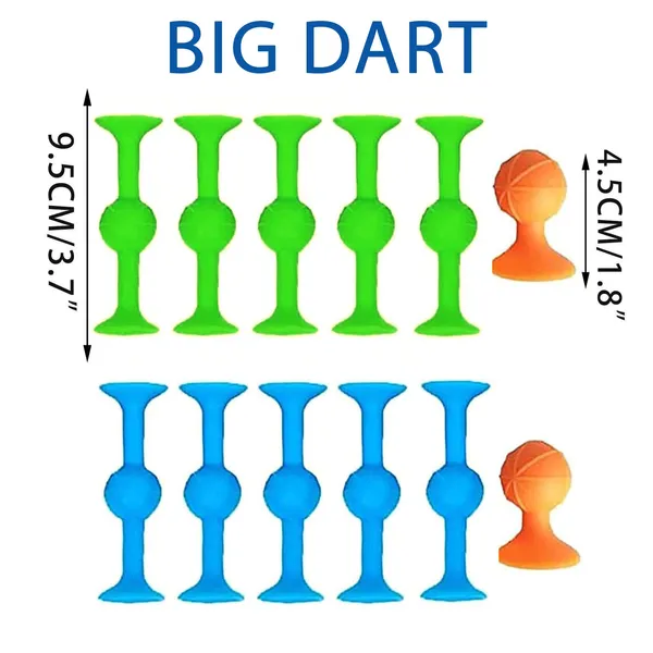 Silicon darts Game Set - Indoor, Outdoor Suction Cup Throwing Game Big Dart
