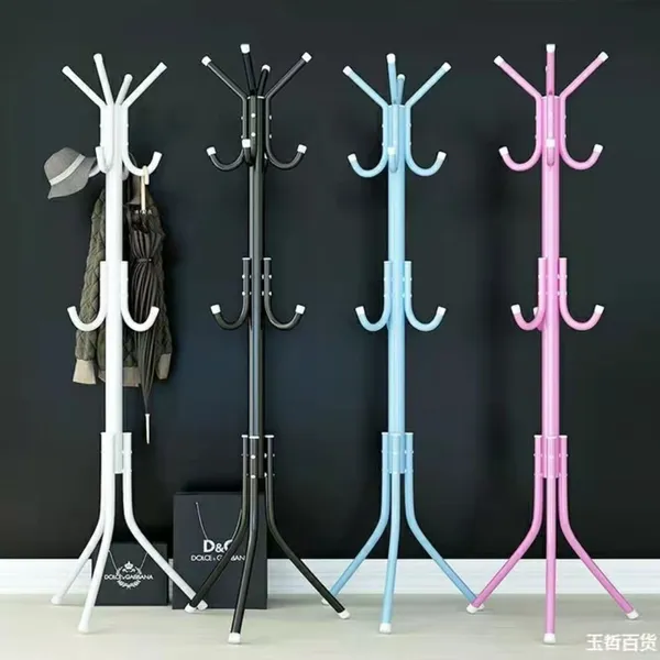Tree Coat Clothes Hanger Stand with 12 hooks Single Pole Design (Requires Self Assembly) - Clothes Hangers