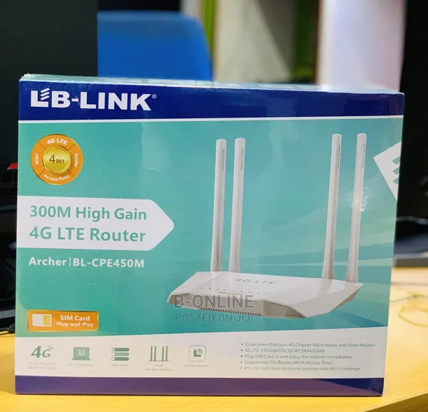 Lb Link 4G Lte Sim Wifi Router Bl Cpe450Eu 300Mbps by AB Tech