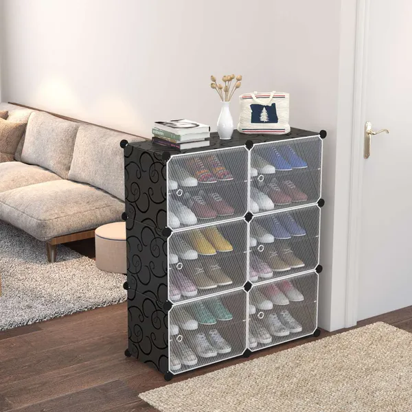 Double Layer Plastic Cabinet Shoe Rack Cube Model 12 layers