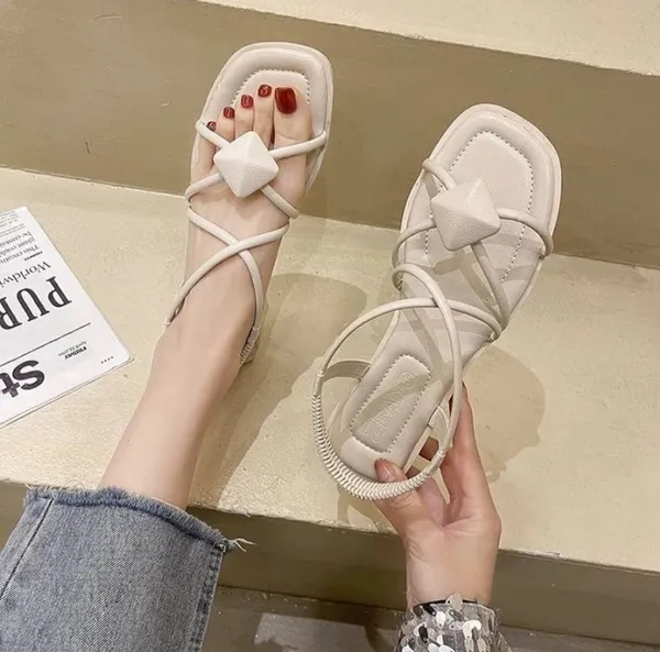 Dressy Flat Sandals Strappy Platform Casual Sandals With Arch Support