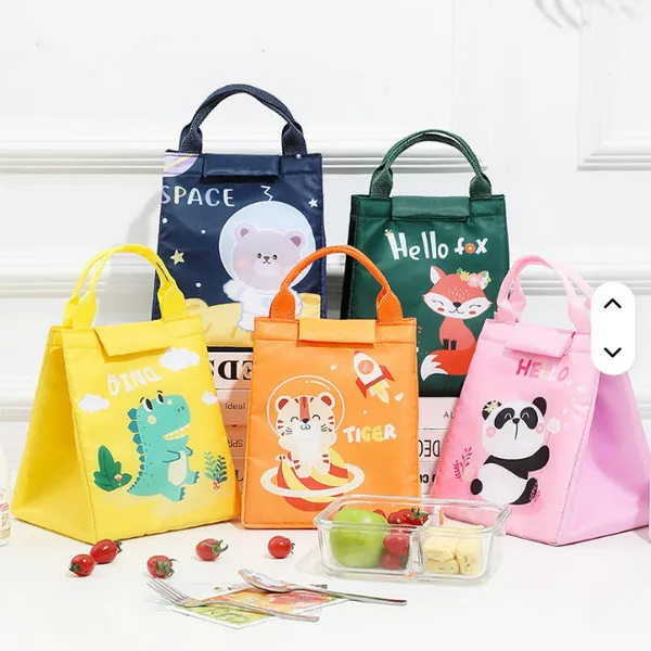 Lunch / Bento Thermal Insulated Handy Bag Size 22cm*17cm*18cm (No zippers, Velcro Closing)