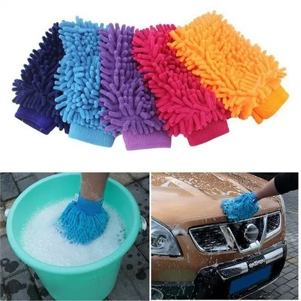 Waterproof Free Size Microfiber Hand Gloves, Car Washing Gloves ABCD