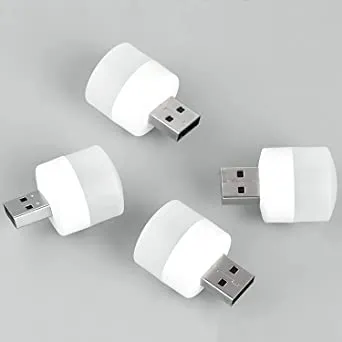 Mini USB Night Light Portable LED White Light