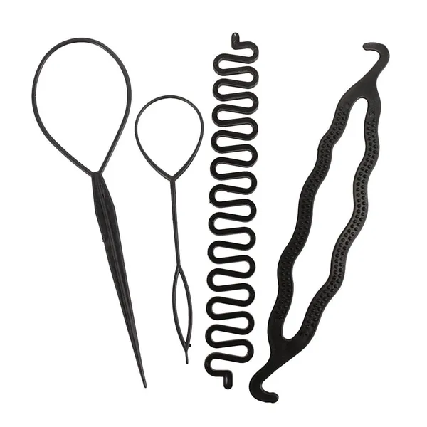 4pcs Women Girls Hair Styling Clip Stick Bun Maker Braid Tool Hair Accessories By Savyata Stores