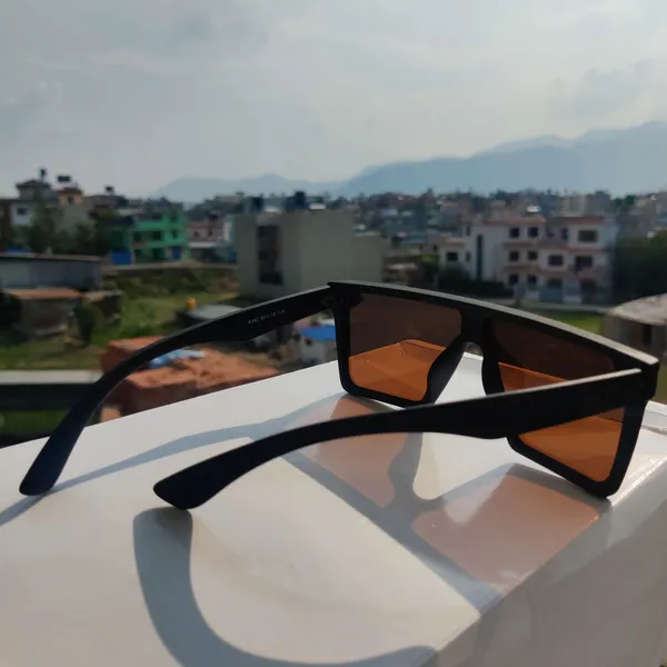 Rayban Rectangle Shape Brown Sunglasses For Men