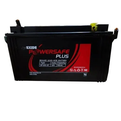 Exide 12v 65AH Power Safe Sealed Maintenance Free Battery For Solar, Inverter And UPS - Inverter Batteries |
