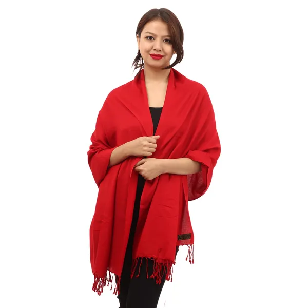 Blood Red Pashmina 80 - 20