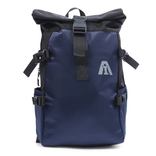 AI Ghost Bagpack Navy Blue Roll Up Bagpack, Rolling Bagpack