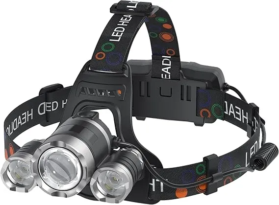 Headlamp Rechargeable for Outdoor (BLack)