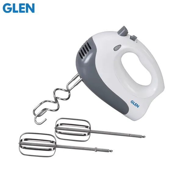 Glen Electric Hand Mixer, 2 Kneading Hooks, 2 Beaters with 5 Speed & Turbo Settings 250W