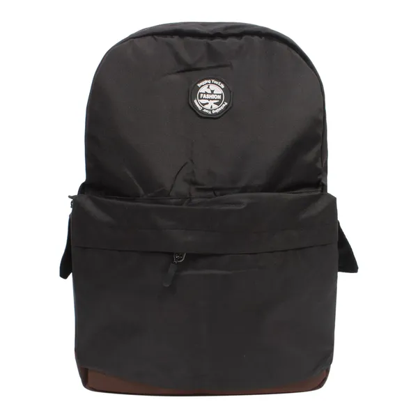 Black Soft School College Trendy Backpack With 17" Laptop Bag For Unisex