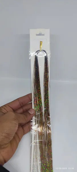 Color Changeable Hair Tinsel Strands, 100 CM Hair Tinsel Extension Golden Rainbow, Sparkling Shiny Hair Tinsel Extensions By Savyata Stores