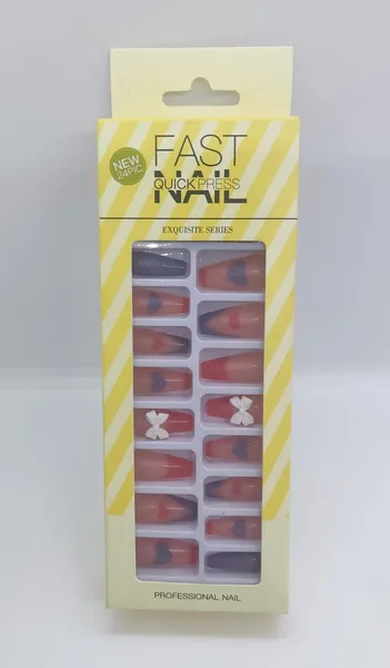 24 Pieces Almond Shape Press On Nails (Fake Nail With Mini Manicure Set - Artificial Nail For Daily Wear) 