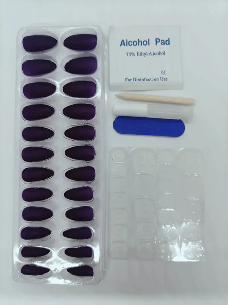 24 Pieces Press On Nails (Fake Nail with Mini Manicure set - Artificial Nail For Daily Wear) By Savyata Stores