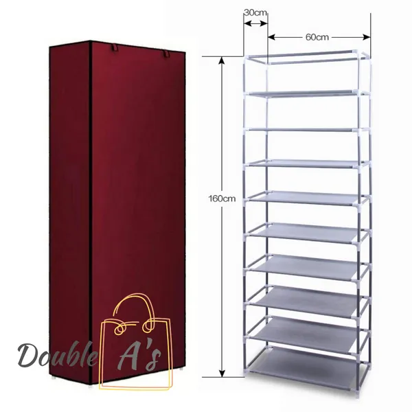 9-Layers Shoe Rack Dust-Proof with Non Woven zippered Cover Model TK-900