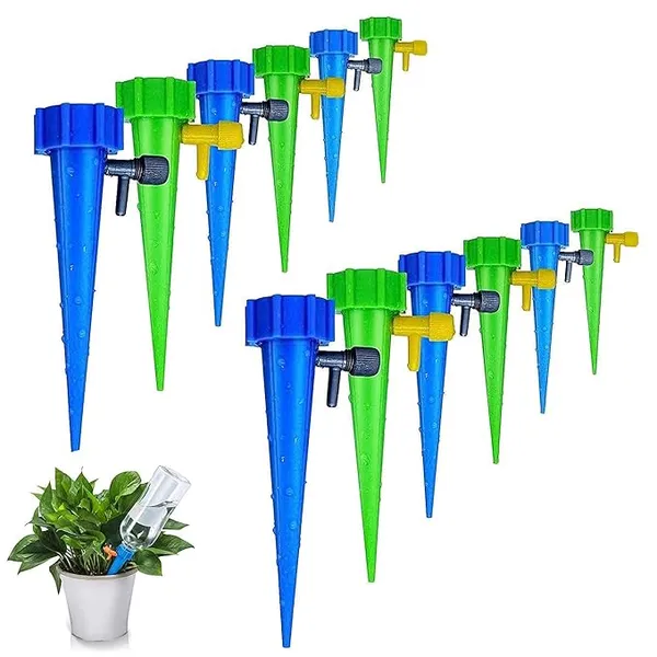 12pcs-Packs Self Watering Spikes for Garden Plants Indoor & Outdoor
