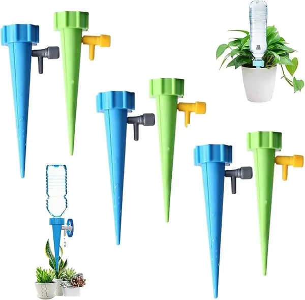 Self Watering Spikes, Slow Release Control Valve Switch 6PCS