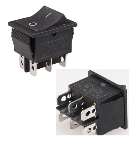6 Pin Switch 2 Way On/On DPDT 6-Pin Rocker Switch KCD4 250V 16A /125V ...