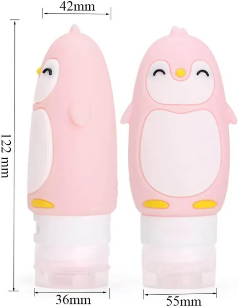 Refillable 1 Piece Long Life Durable BPA free Silicone Travel Bottles For Refill Everything (Best Memorable Gift For Traveler / Girlfriend) 90 ML