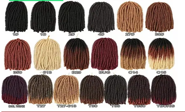 No. 350# 8 Inch Natural Golden Brown Twist Crochet Hair Wigs Pre Loop Synthetic Crochet Braid Hair Extensions Ombre Braided Wig