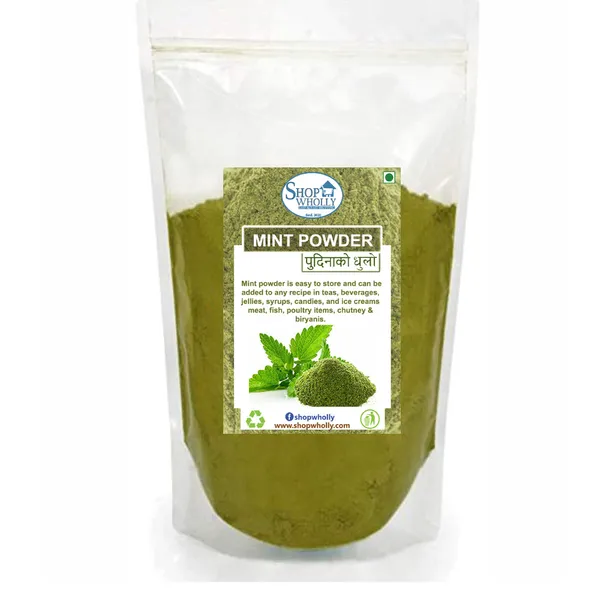 SHOP WHOLLY Pudina, Mint Leaf Powder-100 grams
