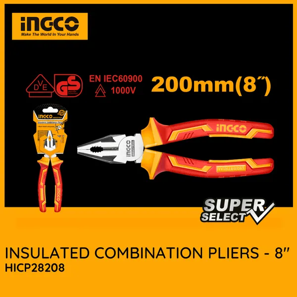 Ingco Insulated Combination Pliers HICP28208