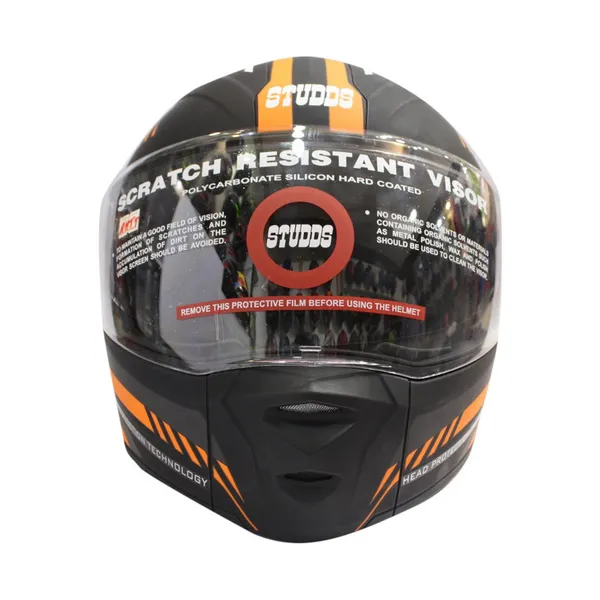 Orange/Black Studds Ninja Elite L Helmet