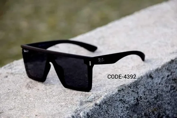 Original Branded Rectangle Shape Black Sunglasses For Men