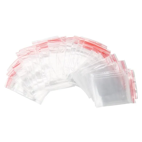 Reusable Clear Plastic Zip lock Bags (3" X 4 "Inches) - 100 Pieces