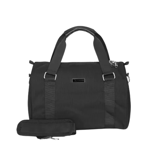 Black Unisex Duffle Round Design Travel Bag For Unisex