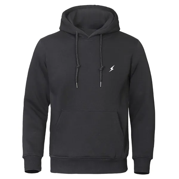 Flash Print Cotton Fleece Hoodie For Men