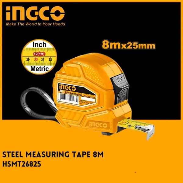 Ingco Steel Measuring Tape 8M HSMT26825