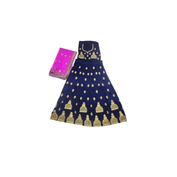 Blue Velvet Embroidery Heavy Lehenga Choli