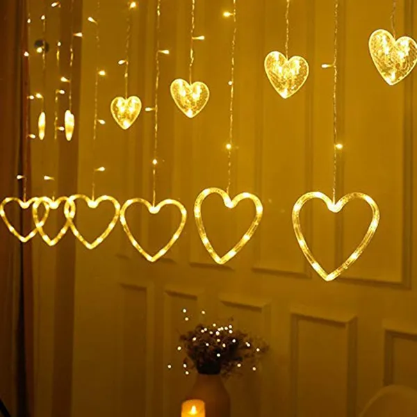Heart Shape Curtain Led Light Decoration Christmas Wedding,Party Decoration