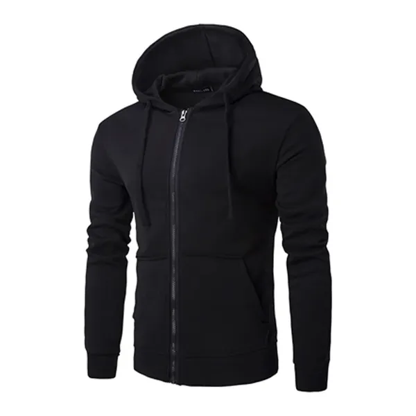 Solid Winter Warm Cotton Fleece Pullover For Men