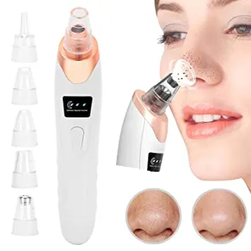 "Effortlessly Remove Blackheads & Acne with Our USB-Powered Pore Cleaner: 4 Suction Heads Included for a Customized Clean"