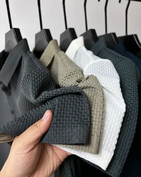 Men's Summer Stylish Ice Silk Fabric Polo T-shirt