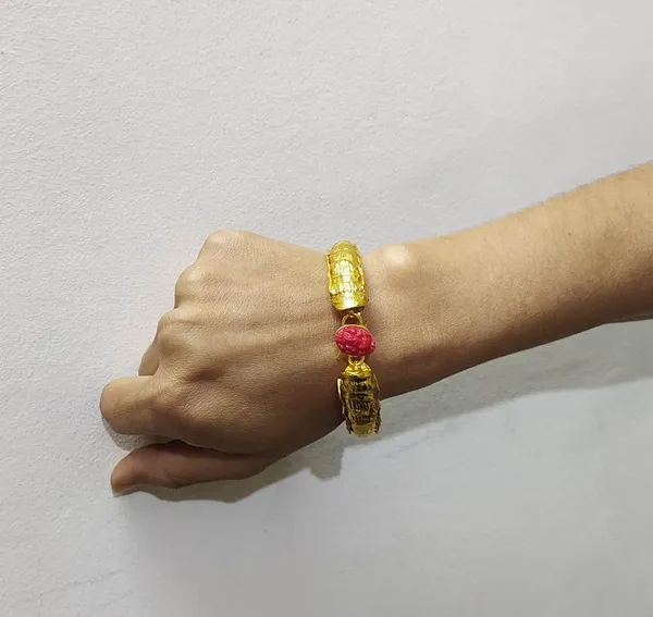 Elephants Tail With Ganesh Bracelets For Women - Looks Like Original Gold