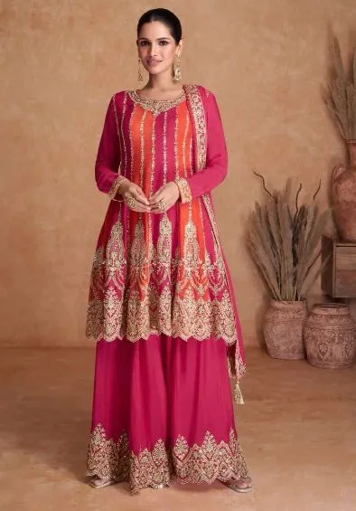 Anarkali Floral Kurti With Sarara Set For Women