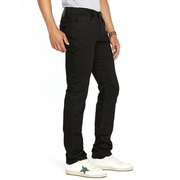 Jet Black Stretchable Slim Fit Jeans For Men