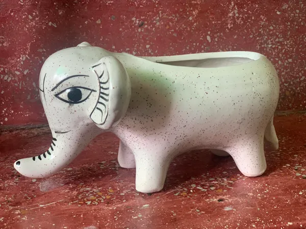 Ceramic Elephant Succulent Planter Pot - 5 Inch For Home Garden