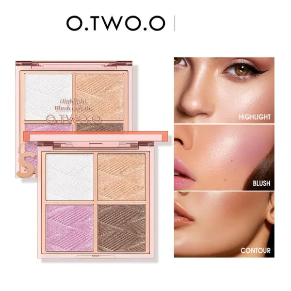 O.TWO.O Sweetheart Highlighter Blush Palette