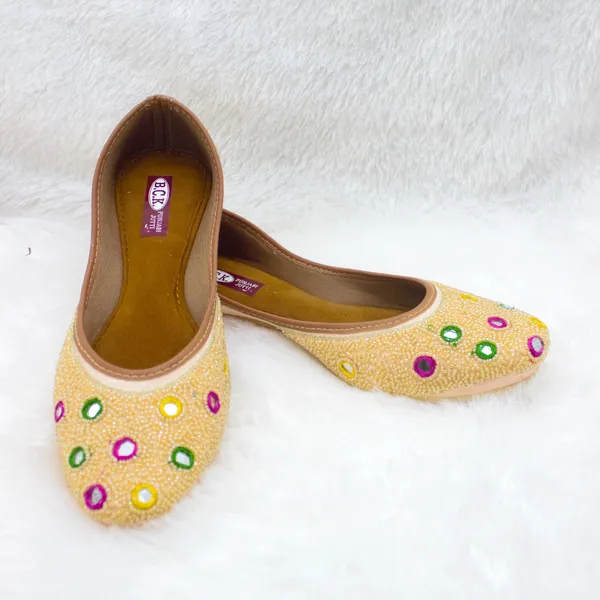 Joseez Ethnic Mirror Work Kolapuri Shoes For Women