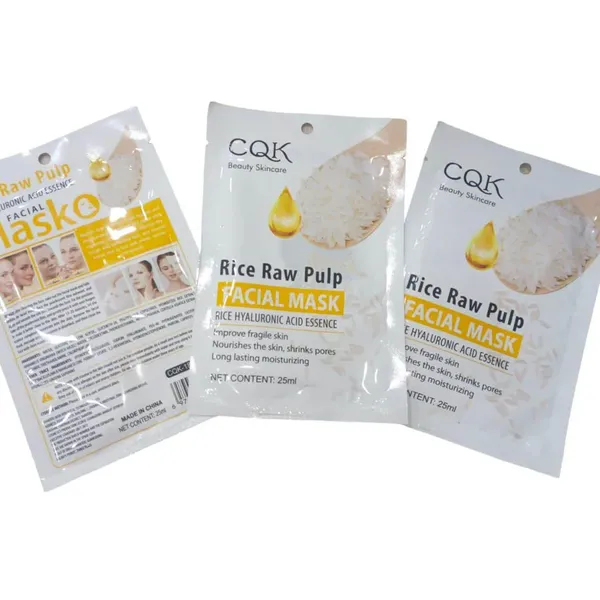 CQK Rice Raw Pulp Facial Mask (Pack of 1)