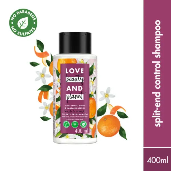 Love Beauty & Planet Curry Leaves & Biotin Sulpate Free Shampoo For Length And Strength 400ml