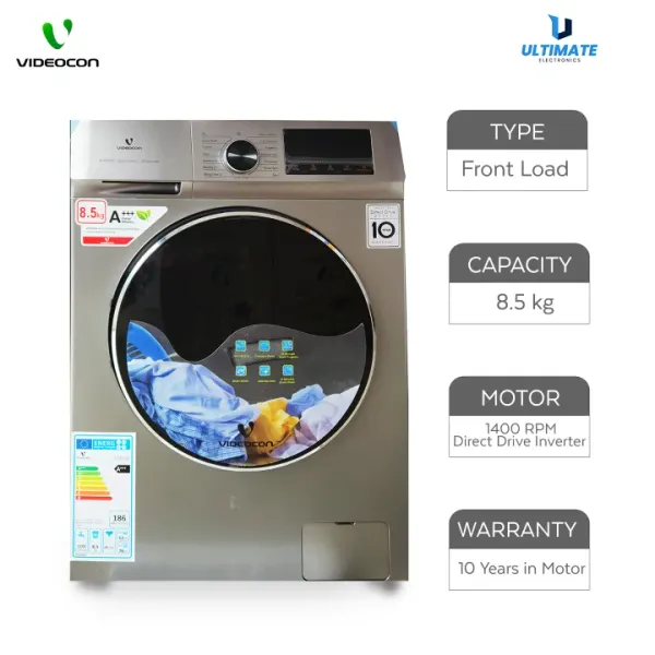 Videocon 8.5kg Full Automatic Direct Drive Inverter Washing Machine (VD-8.5DDI)